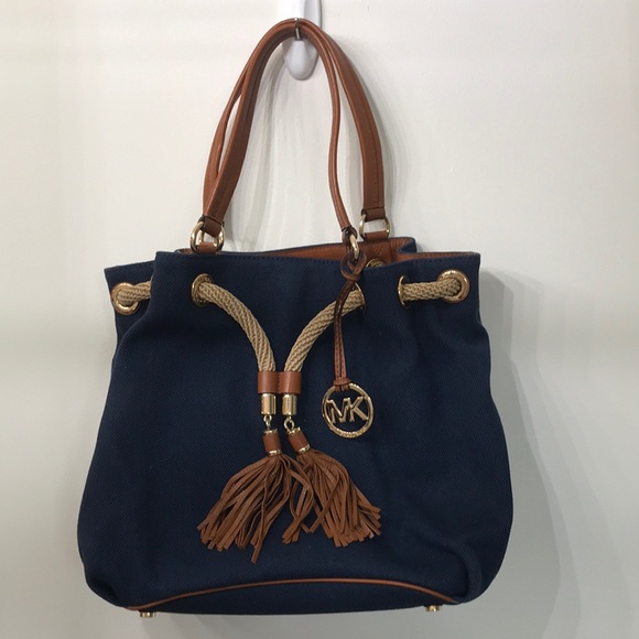 MICHAEL KORS Authentic Navy Canvas Bag